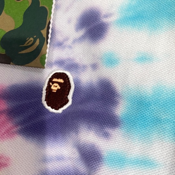 BAPE  tie dye shirt with collar - Picture 5 of 7